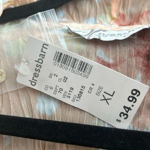 Peach and mixed color ruffle blouse